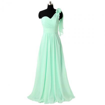 Long Bridesmaid Dress, Mint Bridesmaid Dress,..