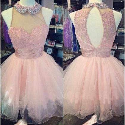 Short Homecoming Dress, Homecoming Dress, Pink..