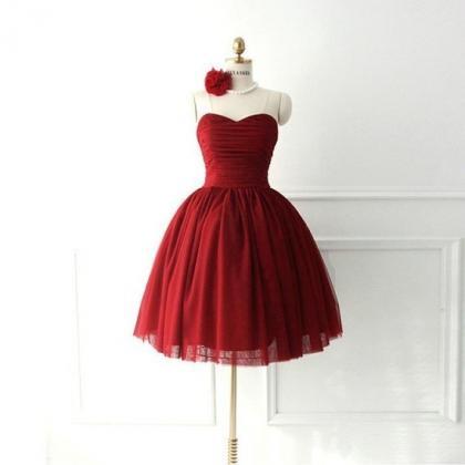 Short Homecoming Dress, Red Homecoming Dress,..