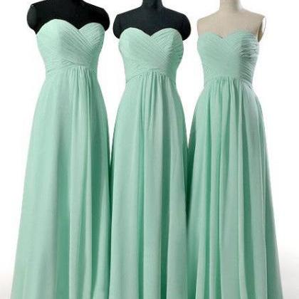 Long Bridesmaid Dress, Mint Bridesmaid Dress,..