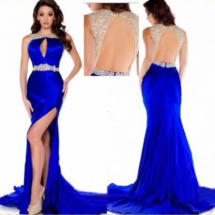 Long Prom Dress, Royal Blue Prom Dress, Mermaid..
