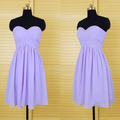 Lilac Bridesmaid Dress, Chiffon Bridesmaid Dress,..