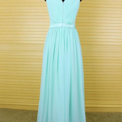 Tiffany Blue Bridesmaid Dress, Chiffon Bridesmaid..