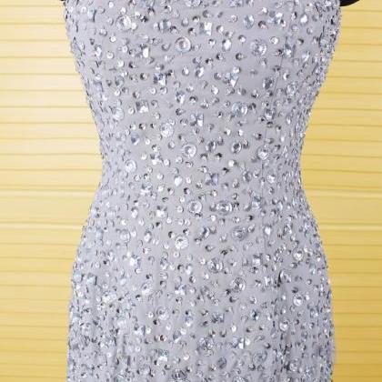 Long Prom Dress, Gray Prom Dress, Party Prom..