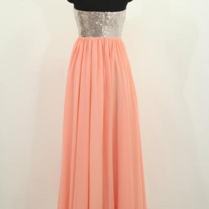 Long Prom Dress, Peach Prom Dress, Prom Dress,..