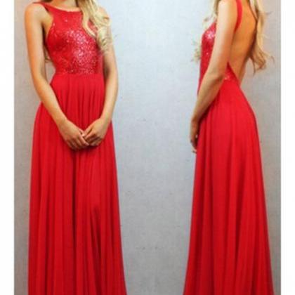 Long Prom Dress, Red Prom Dress, Sparkle Prom..