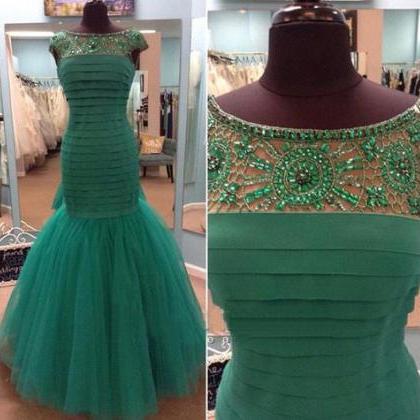 Long Prom Dress, Green Prom Dress, Mermaid Prom..