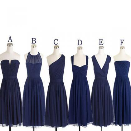 Navy Blue Bridesmaid Dress , Bridesmaid Dress..