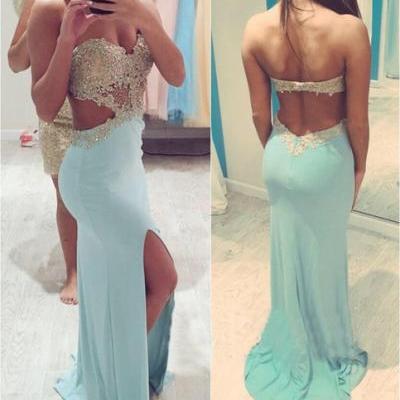 blue prom dress, long prom dress, backless prom dress, prom dress 2015, affordable prom dress, party dresses, evening dress, 1411