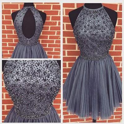 homecoming dress, short homecoming dress, gray homecoming dress, cheap prom dress, party prom dress,charming prom dress, 14508
