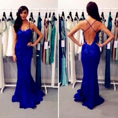 long prom dress, lace prom dress, blue prom dress, cheap prom dress, backless prom dress, long evening dress, 146589