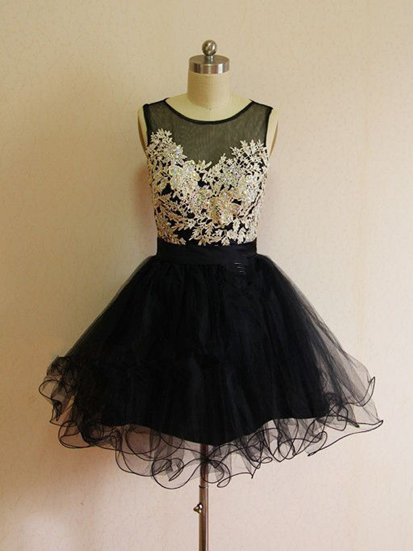 Short Homecoming Dress, Black Homecoming Dress, Junior Homecoming Dress, Short Lace Prom Dress, Party Dress For Girls, Little Black Dress, 14166