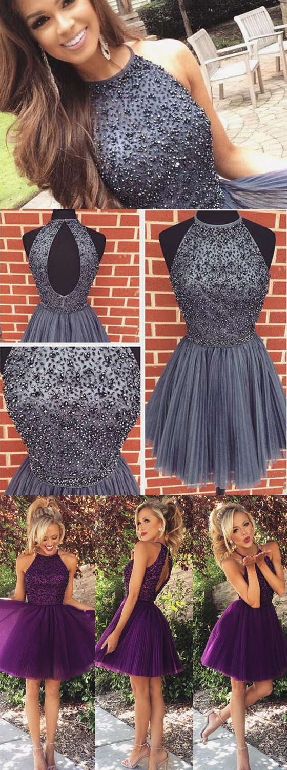 Homecoming Dress, Short Homecoming Dress, Gray Homecoming Dress, Prom Dress, Party Prom Dress,charming Prom Dress, 14508