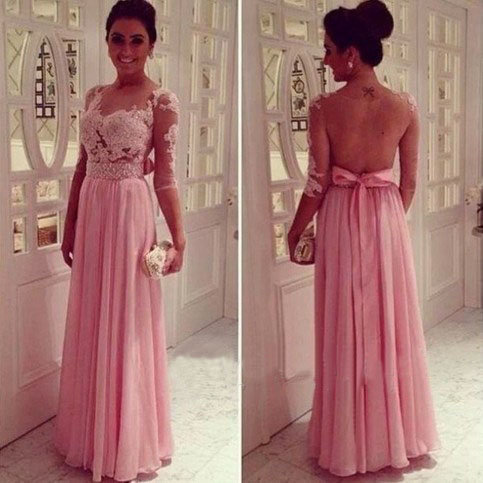 Long Prom Dress, Pink Prom Dress, Party Prom Dress, Charming Prom Dress, Prom Dress, Backless Prom Dress, Evening Dress, 141263