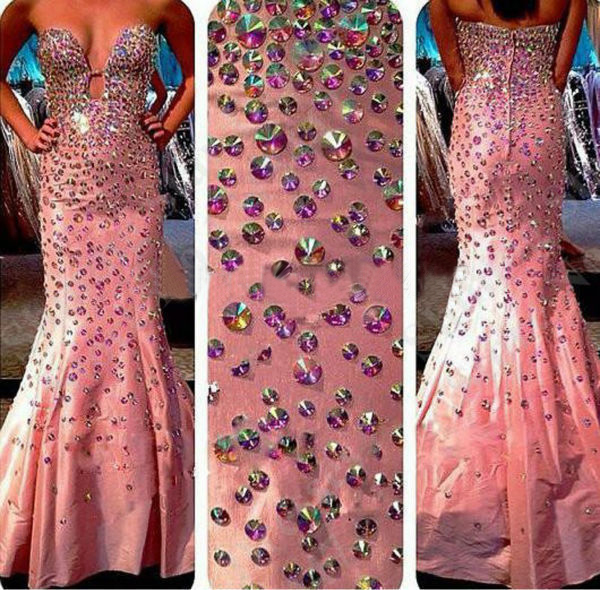 Long Prom Dress, Pink Prom Dress, Mermaid Prom Dress, Charming Prom Dress, Prom Dress 2016, Sparkle Prom Dress, Evening Dress, 141609